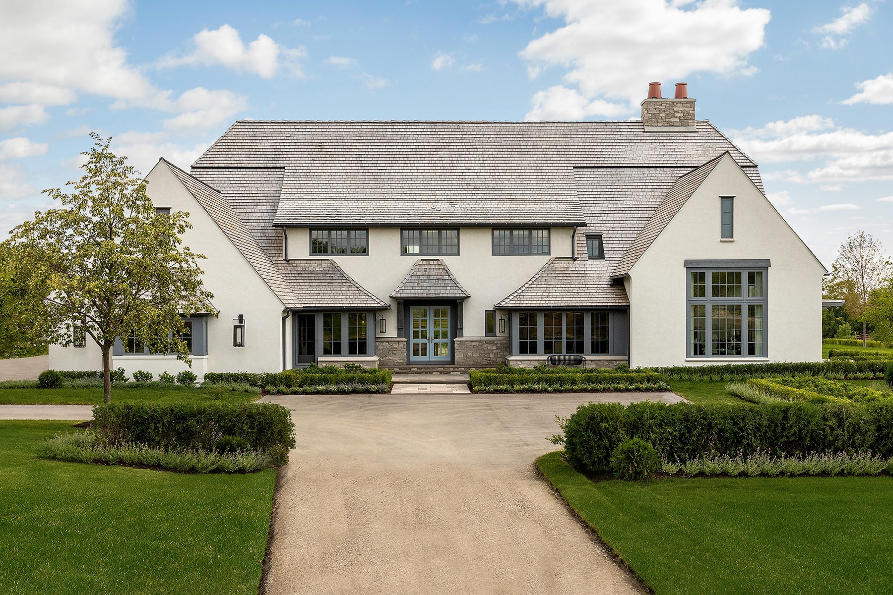 exterior of swedish custom home