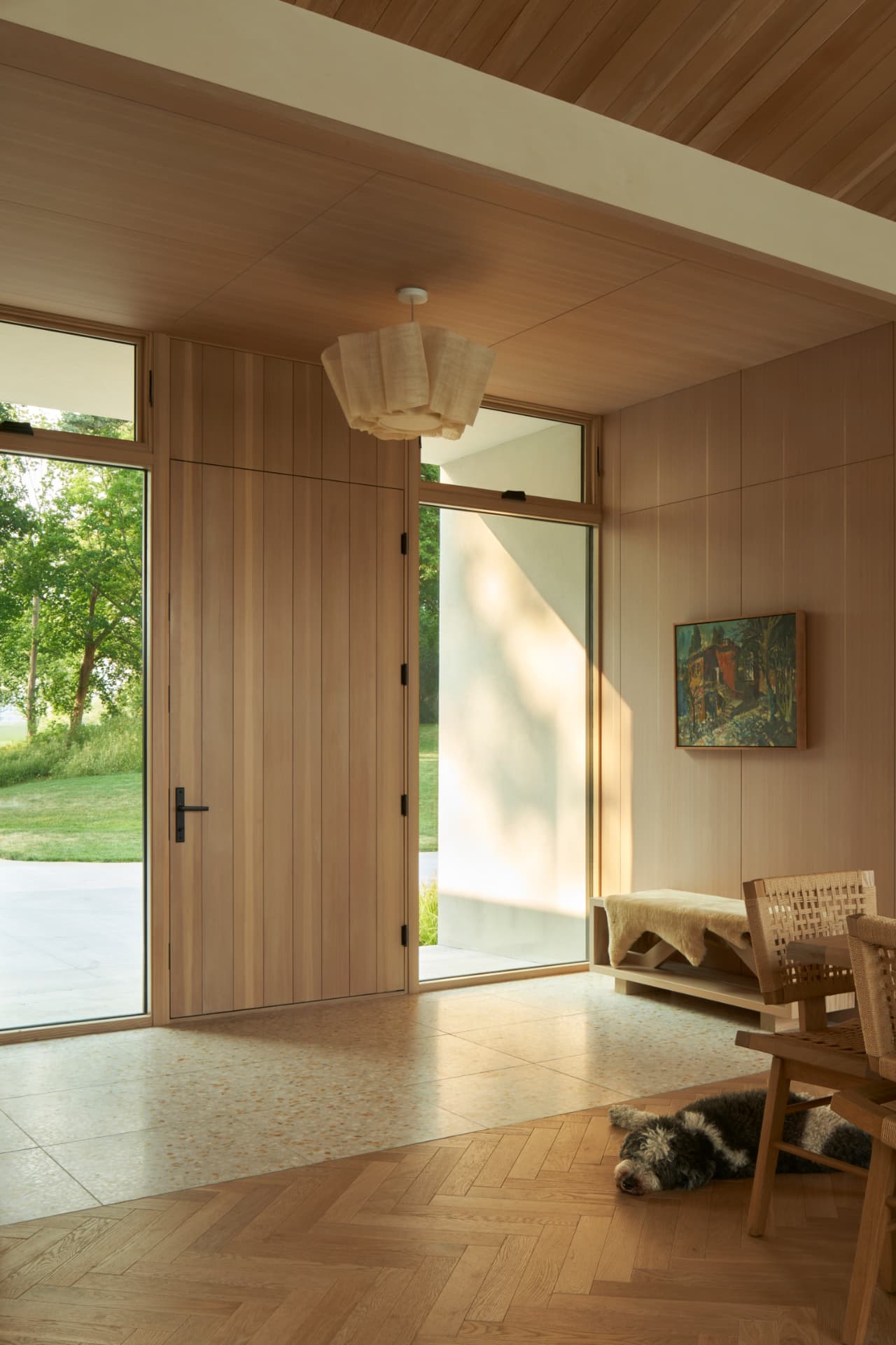 Hill House sunlit foyer and garden entrance
