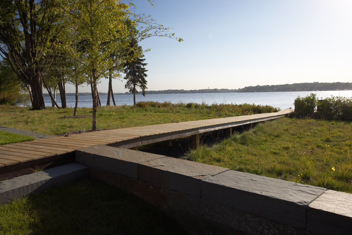 Distinctively Modern boardwalk to Lake Minnetonka