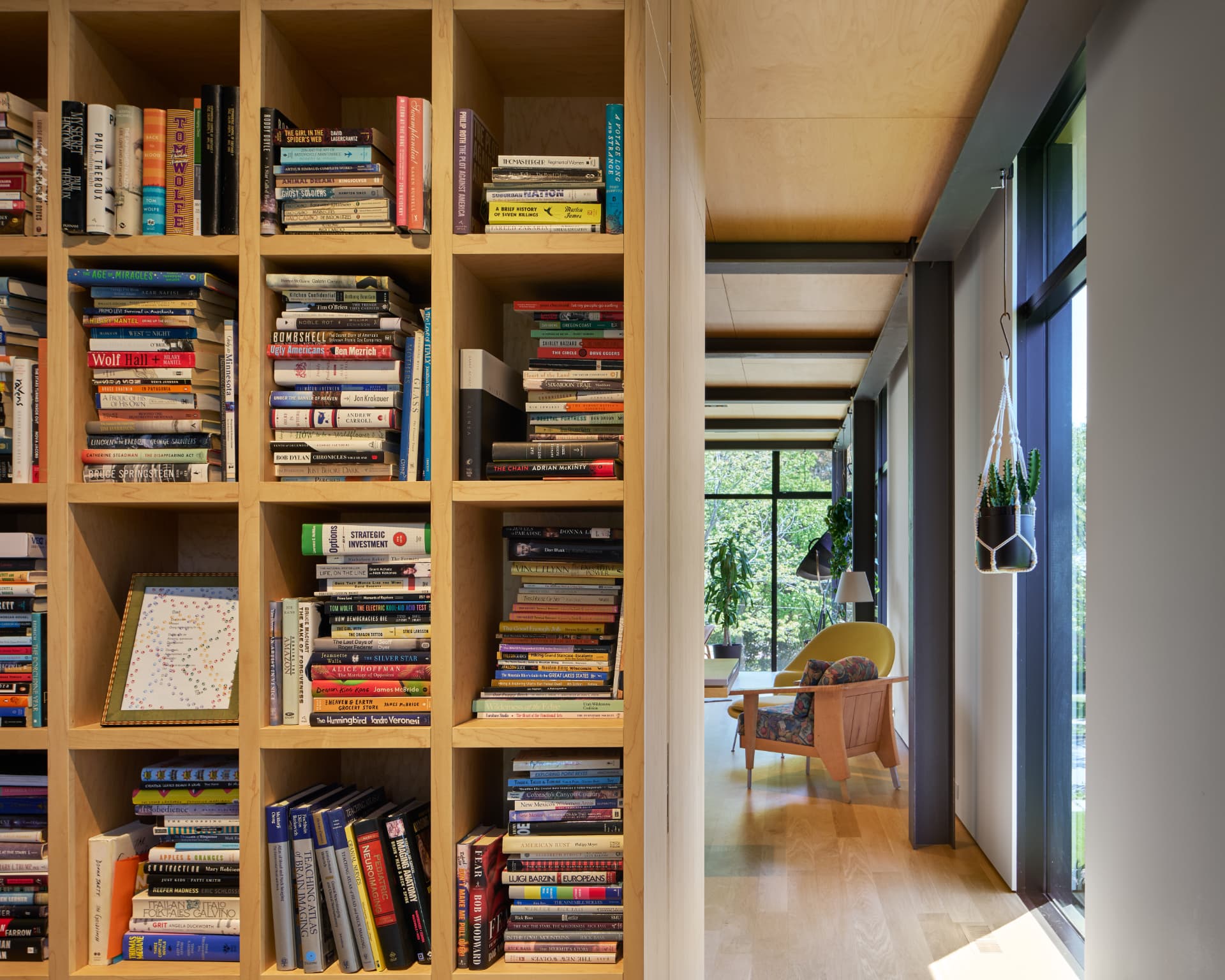 River’s Edge library and window-lined hall