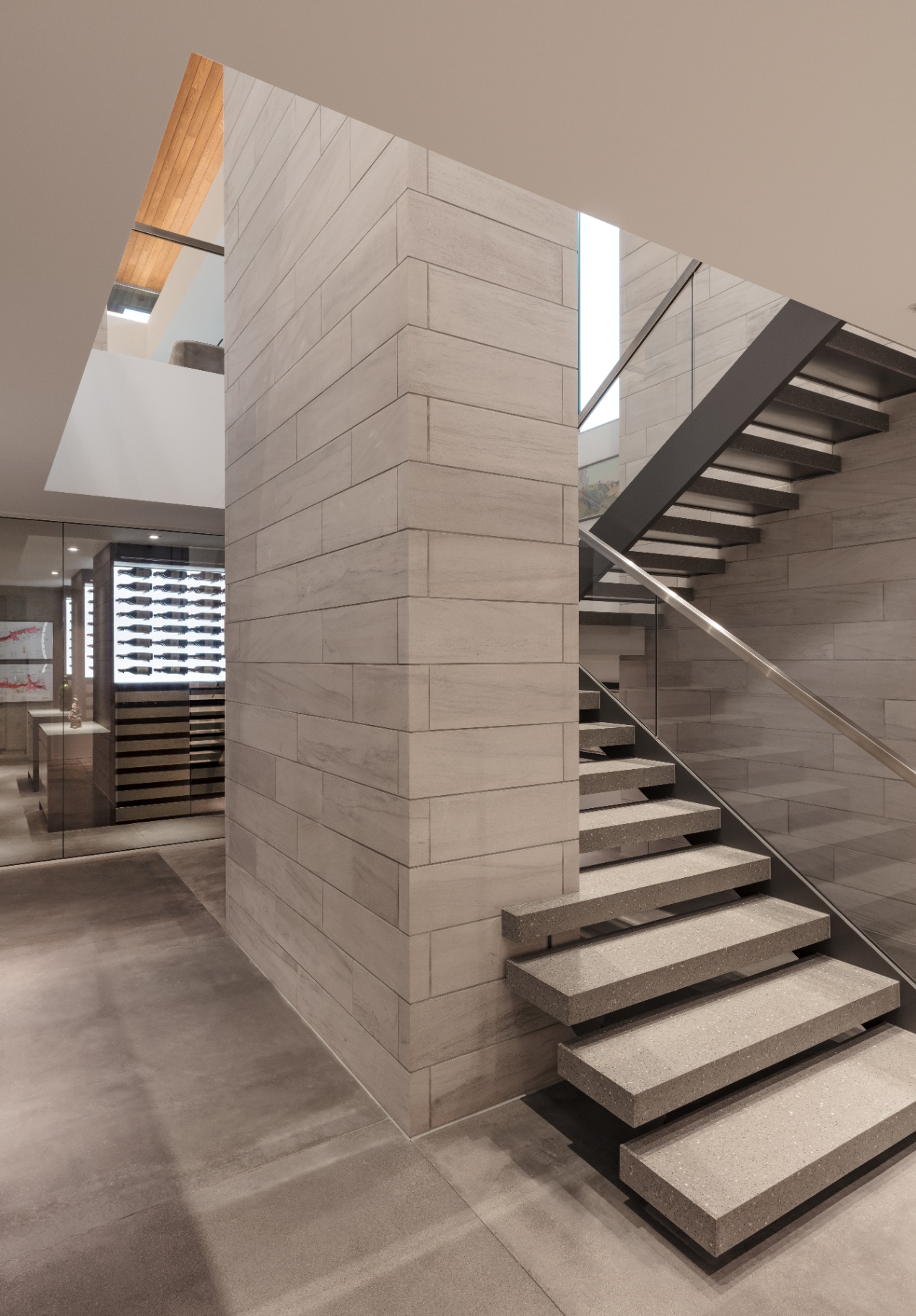 Lake Marion floating staircase and wine cellar