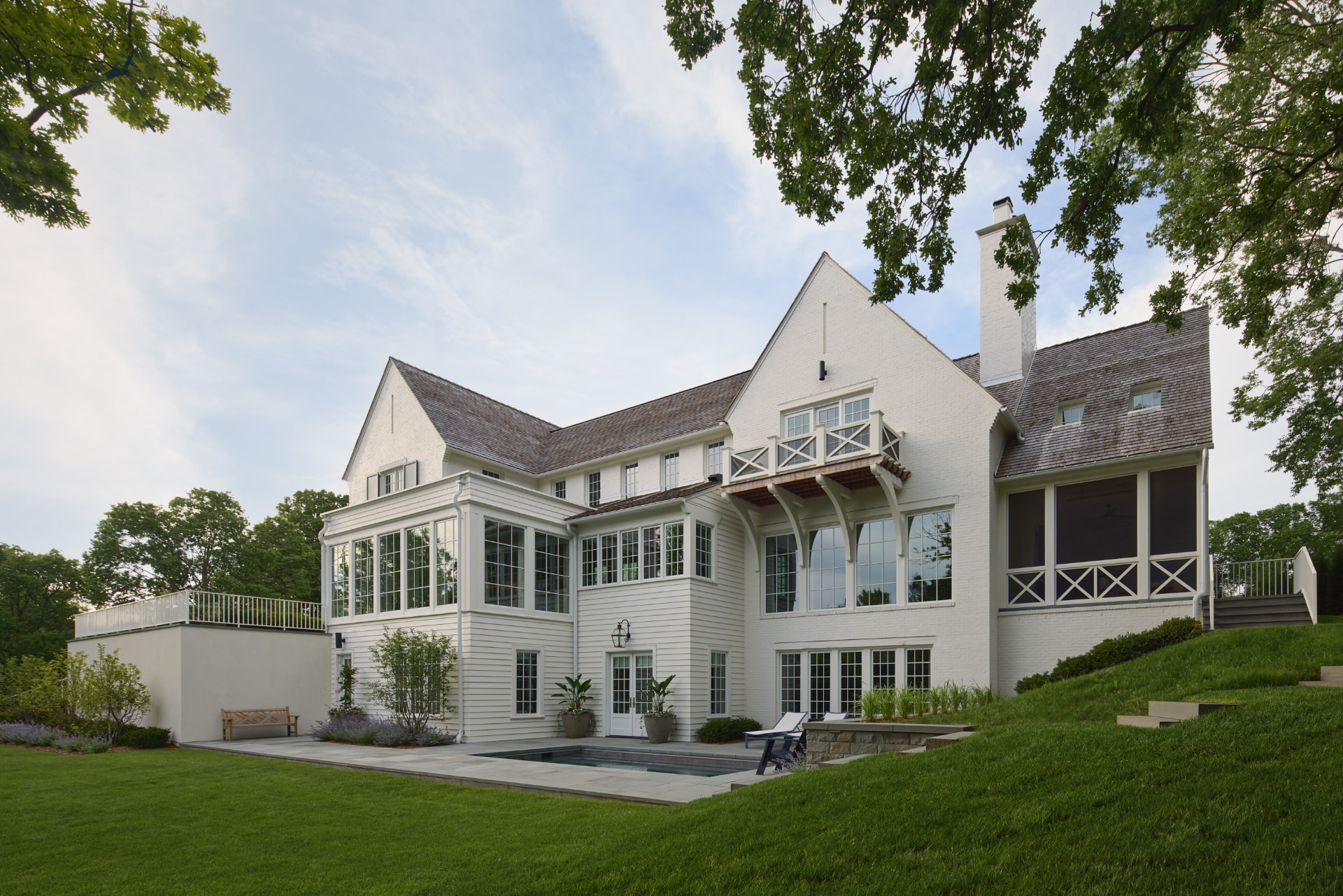 Waters Edge rear elevation and garden terrace