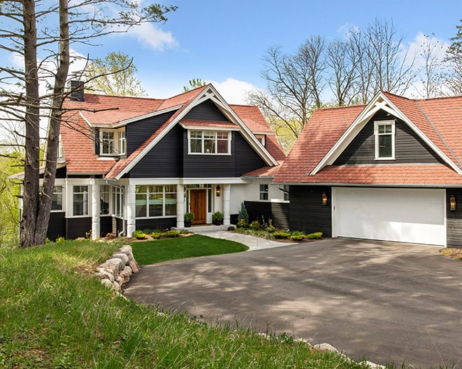 exterior of nordic style custom home